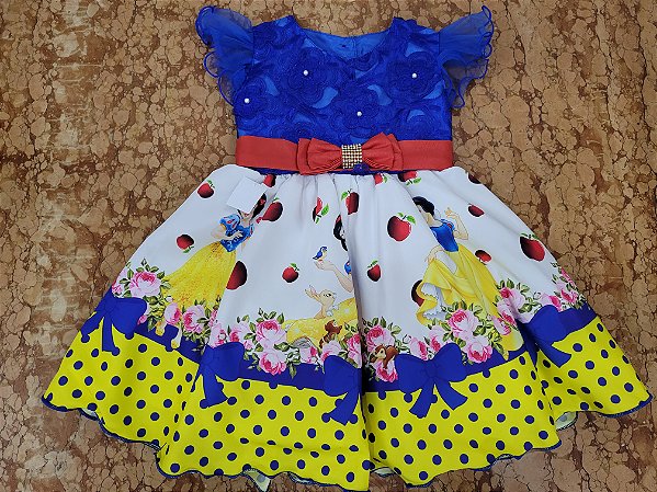 Vestido Temático Branca de Neve Infantil