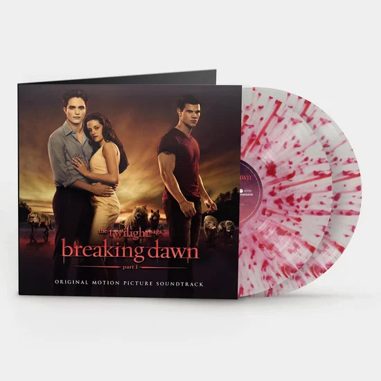 Crepúsculo - The Twilight Saga Breaking Dawn Part 1 (Edição Limitada em Vinil Transparente Leitoso com Efeito Splatter Vermelho) - LP Duplo