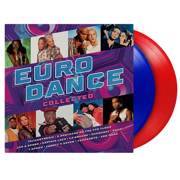 Eurodance Collected – Various Artists (Edição em Vinil Translúcido Azul e Vermelho) - LP Duplo