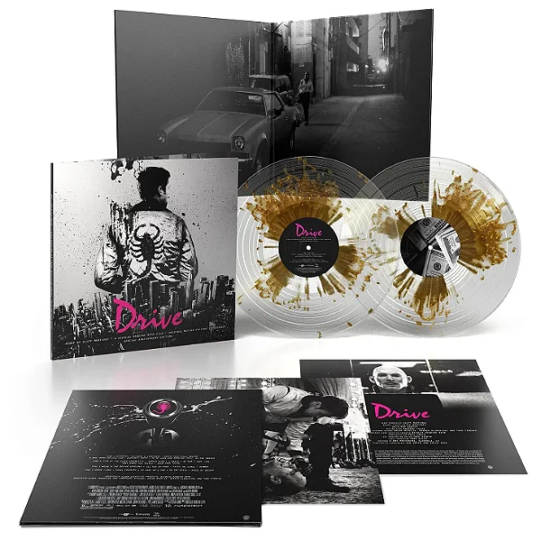 Drive - Cliff Martinez – (Trilha Sonora 15th Anniversary Gold Splatter/Clear Vinyl) – LP Duplo