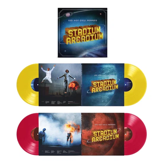 Red Hot Chili Peppers – Stadium Arcadium 20th Anniversary Canary Yellow & Apple Red Vinyl – LP Quádruplo