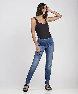 CALÇA JEANS GESTANTE SKINNY MAITE - CÓS IGUAL - JEANS CLARO