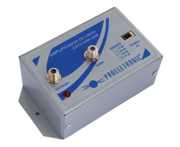 AMPLIFICADOR DE LINHA 30DB VHF/UHF PQAL-3000