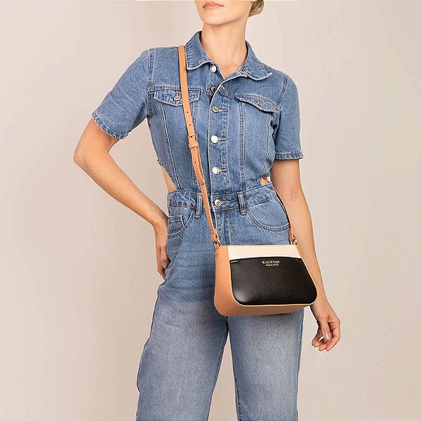 Bolsa Pequena 28.25309A 2-PRETO / SILK / BEGE