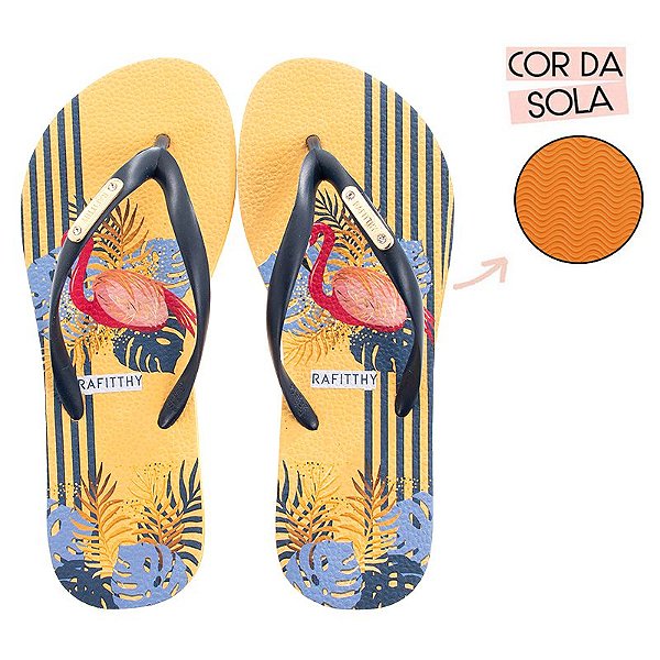 Chinelo Rafitthy Feminino Flamingo FLAMINGO BLUE - Daluel - Daluel