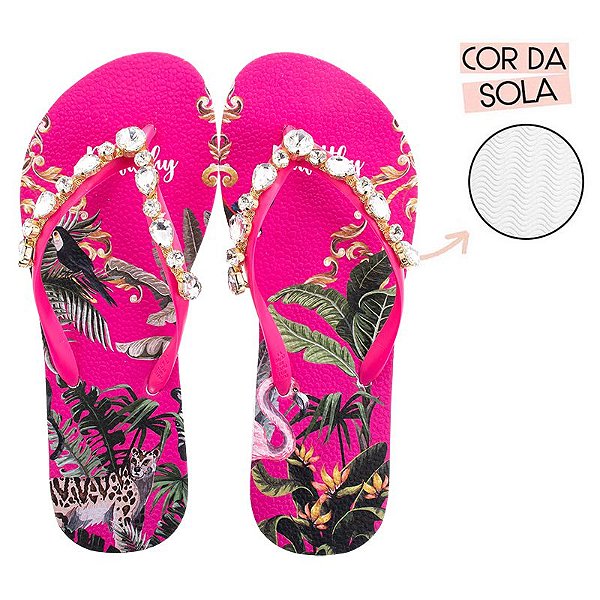 Chinelo rafitthy com pedras Clearance