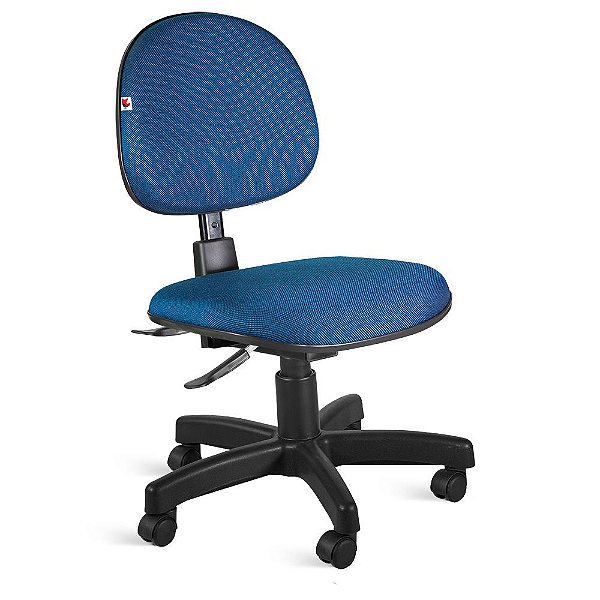 Cadeira Ágata Executiva Back System Tecido Azul Com Preto