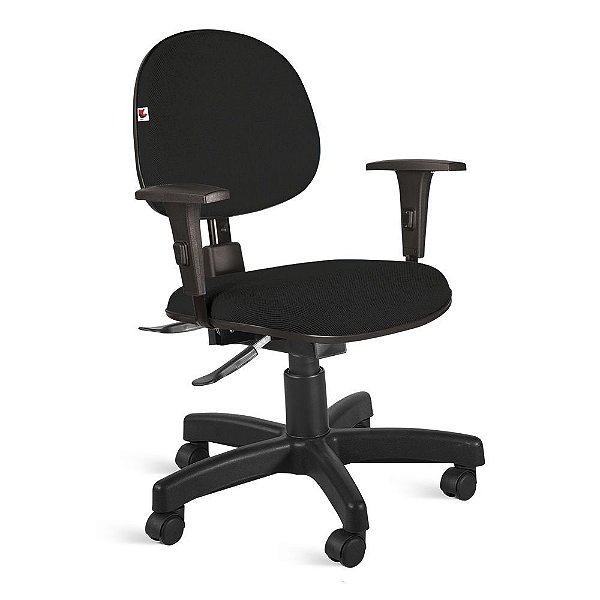 Cadeira Executiva Preto Back System Com Braços Shop Cadeiras - Shop Cadeiras