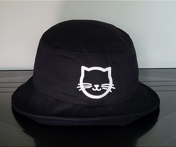 Boné Pet Gato Preto Bucket Hat