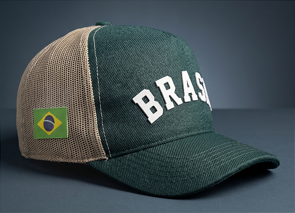 Boné Brasil Copa 2026 Modelo Trucker