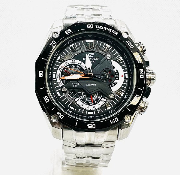 Relógio masculino linha premium Edifice Pulseira de aço Inoxidável 904l a prova d’água 40m