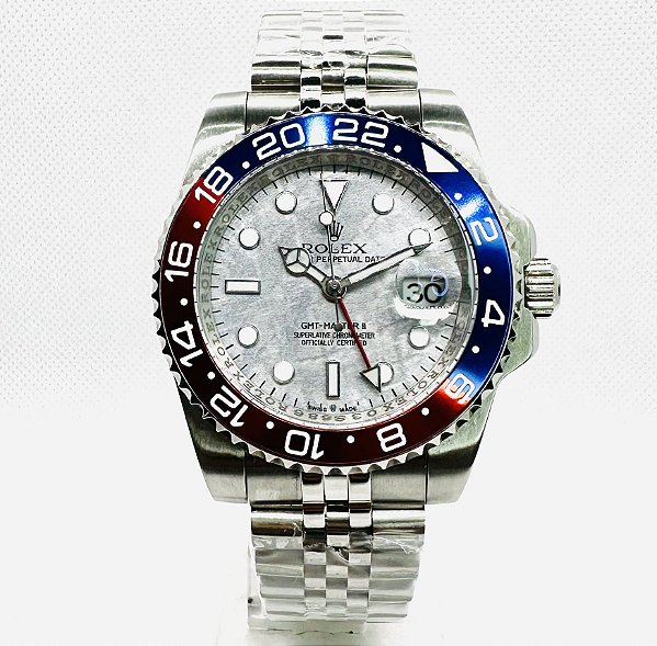 Relógio masculino linha Premium modelo Gmt-Master II automático Pulseira de aço Jubileu 904l a prova d’água 40m