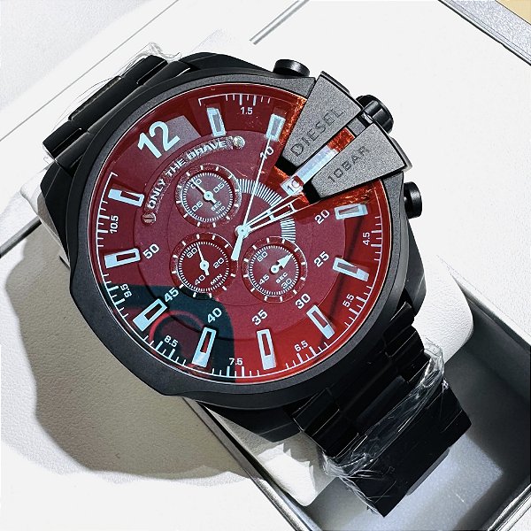 Relógio masculino linha Premium modelo 10 Bar Camaleão Pulseira de aço inoxidável a prova d’água 40m