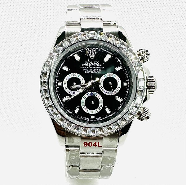 Relógio masculino linha Premium Daytona Automático Pulseira de aço inoxidável Oyster 904l a prova d’água 40m