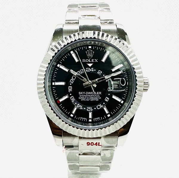 Relógio masculino linha Premium modelo Sky-Dweller automático Pulseira de aço inoxidável oyster 904L a prova d’água 40m