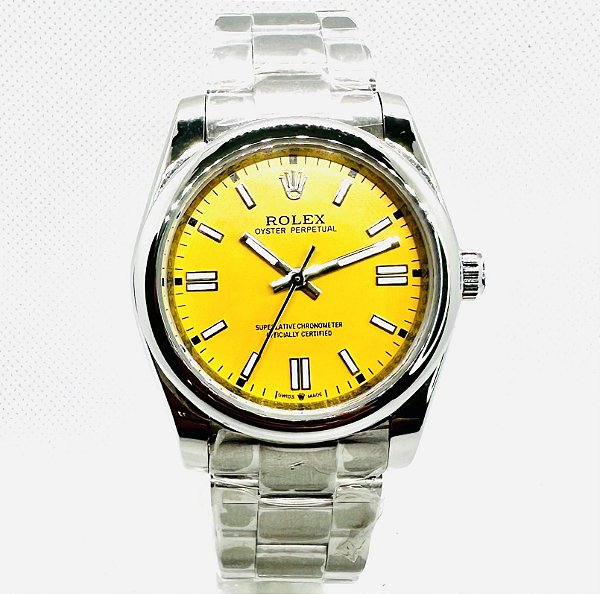 Relógio masculino linha Premium Oyster Perpetual automático Pulseira de aço inoxidável 904L A prova d’água 40m