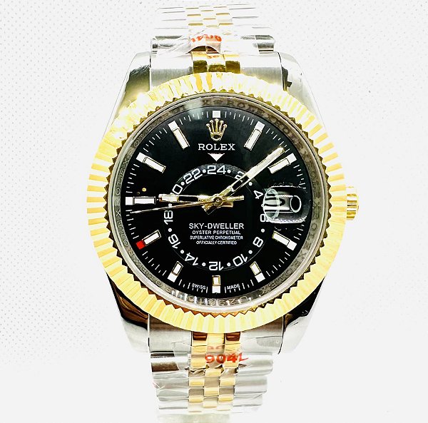 Relógio masculino linha Premium modelo Sky-Dweller automático Pulseira de aço inoxidável oyster 904L a prova d’água 40m