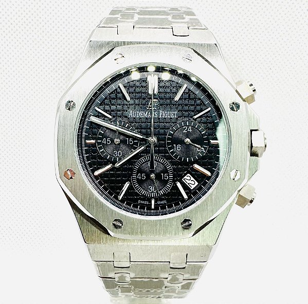 Relógio masculino linha Premium Audemars Royal Oak automático Pulseira de aço Oyster 904L A prova d’água 40m