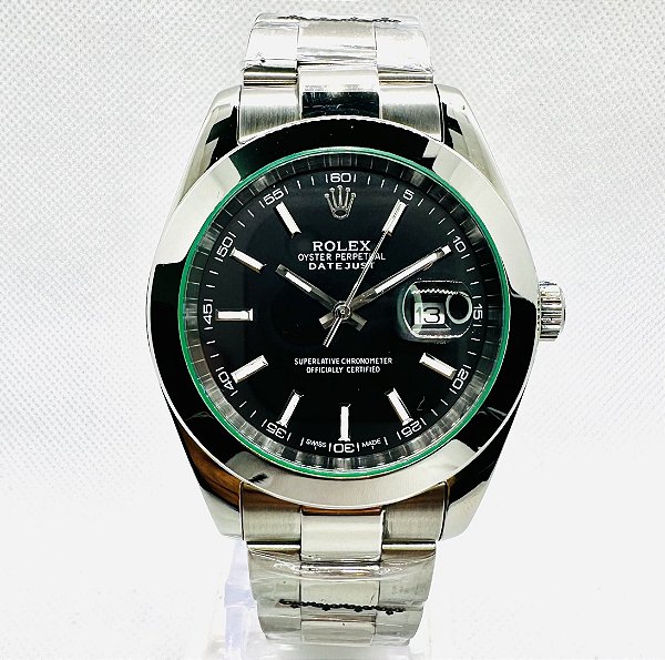 Relógio masculino linha master modelo Datejust Pulseira de Aço inoxidável oyster a prova d’água 20m