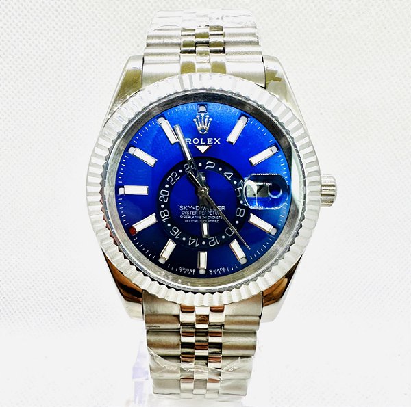 Relógio masculino linha Premium Modelo Sky-Dweller automático Pulseira de aço inoxidável 904l Oyster 904L A prova d’água