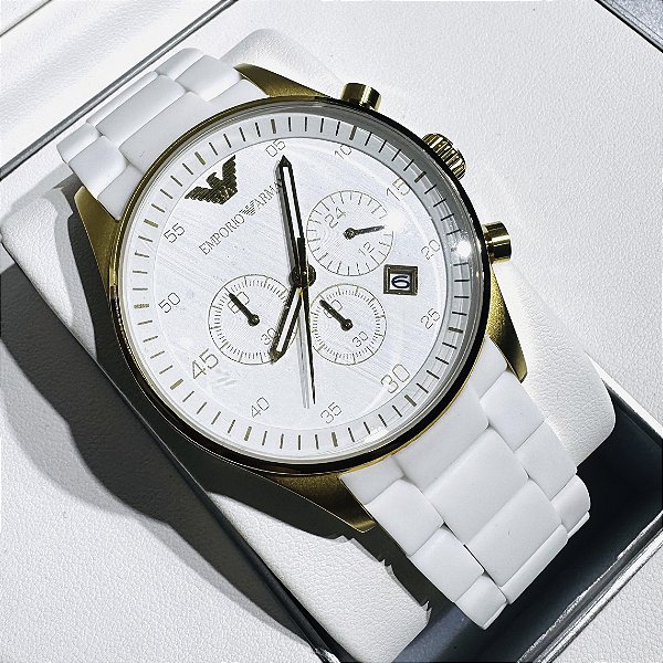 Relógio masculino linha Premium modelo Armani AR 5890 Pulseira de aço inoxidável a prova d’água 40m