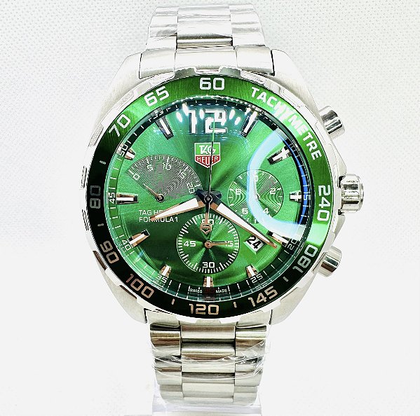 Relógio masculino linha Premium modelo Tag Fórmula 1 Pulseira de aço inoxidável a prova d’água 40m
