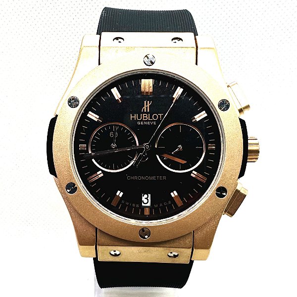 Relógio masculino linha Premium modelo Geneve Big Bang Pulseira de couro a prova d’água 40m