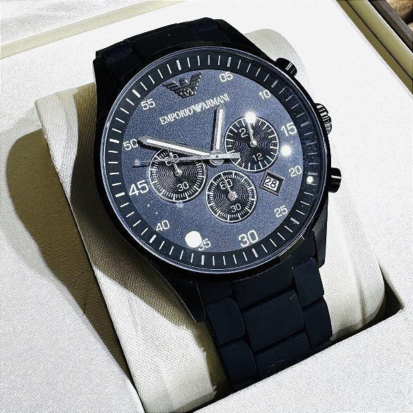 Relógio masculino linha Premium modelo Armani AR 5890 Pulseira de aço inoxidável a prova d’água 40m