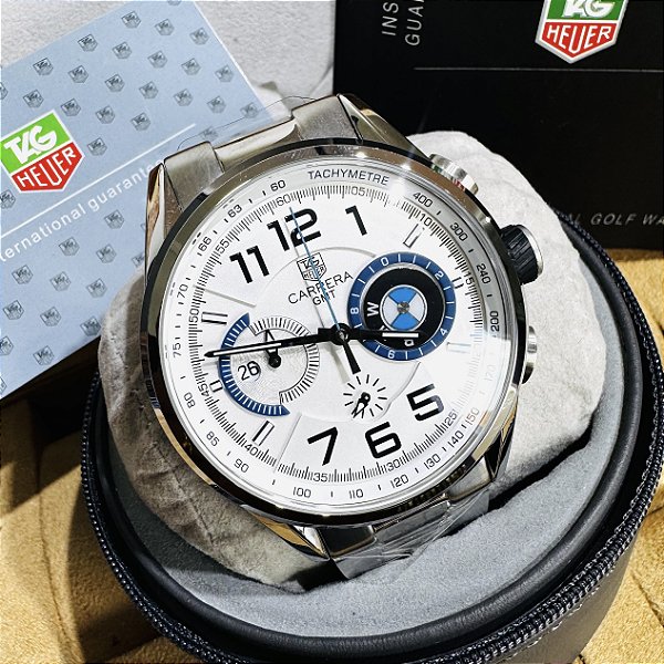 Relógio masculino linha Premium modelo Tag BMW Pulseira de aço inoxidável a prova d’água 40m