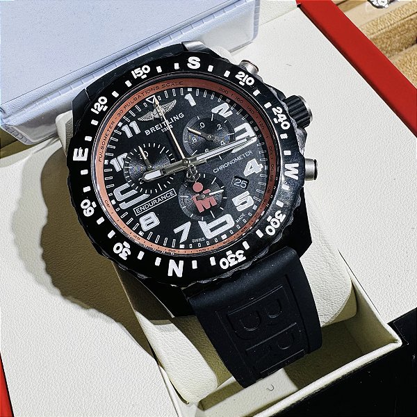 Relógio masculino linha Premium breitling Endurance pulseira de borracha a prova d’água 40m