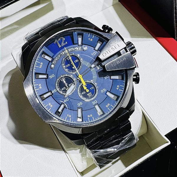 Relógio masculino linha Premium modelo 10 Bar Camaleão Pulseira de aço inoxidável a prova d’água 40m