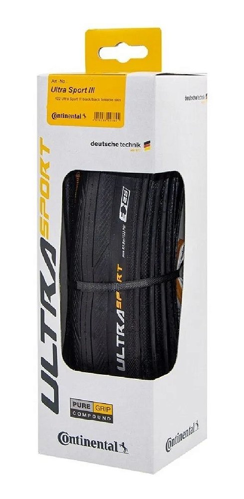 Pneu CONTINENTAL Ultra Sport III 700x23 - Preto/Dobravel