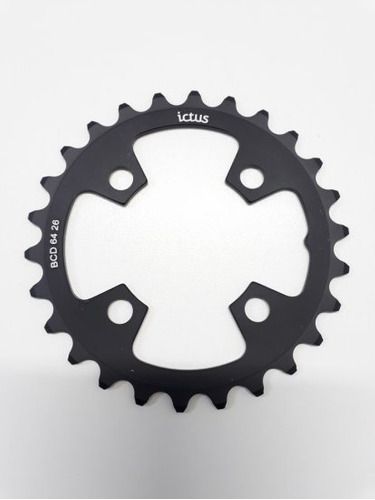 Coroa ICTUS Indexada - BCD64 26T - 10/11v - Black (Simétrica)