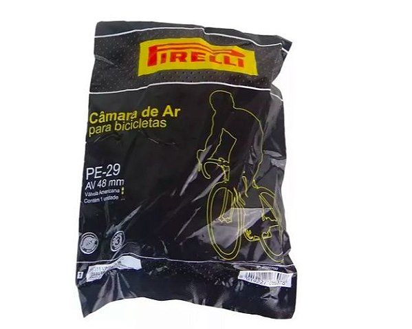 Camara de Ar PIRELLI 29 Valvula Americana 48MM