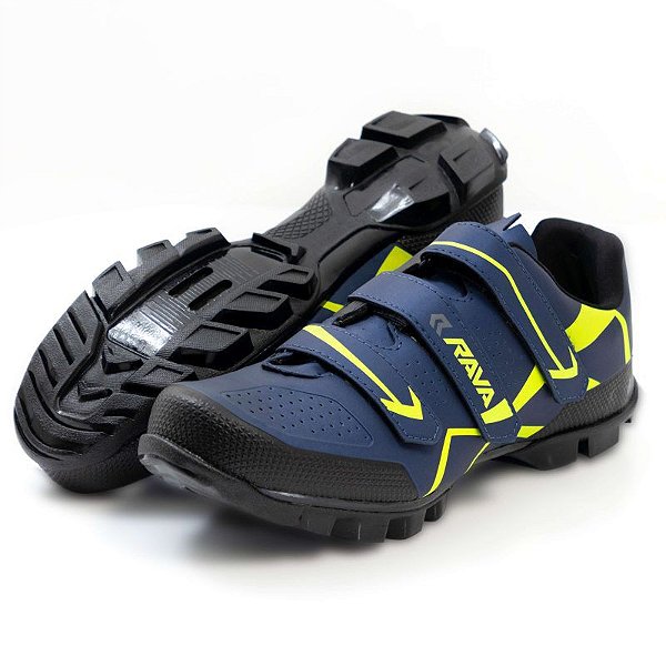 Sapatilha MTB RAVA Pressure Azul Marinho/Amarelo - Tam. 42
