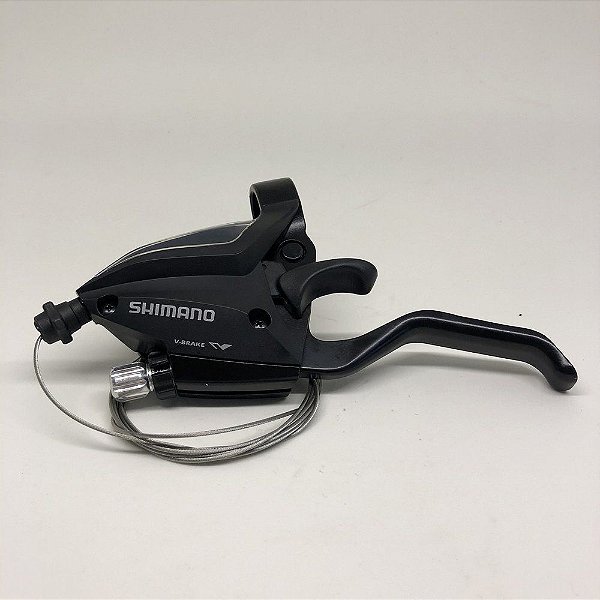 Alavanca Câmbio/Freio ST-EF500 SHIMANO Fire p/ V Brake 3v Esquerdo Preto