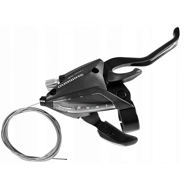 Alavanca Câmbio/Freio ST-EF500 SHIMANO Fire p/ V Brake 7v Direito Preto