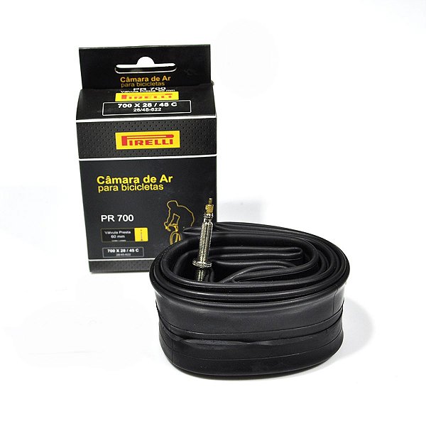 Camara de ar PIRELLI IMP PR 700X28/45 Valvula Presta 60MM