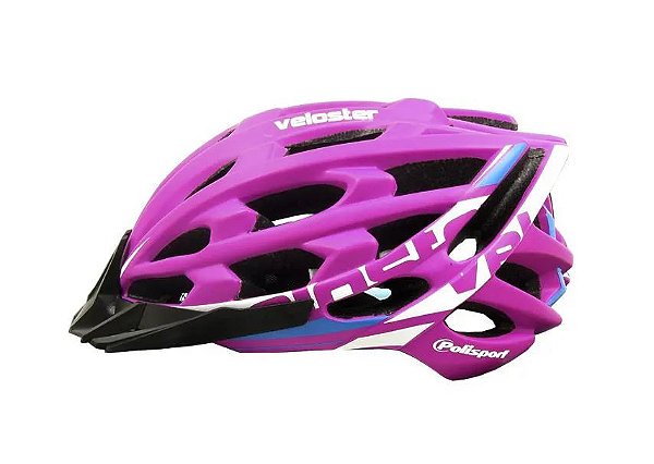 Capacete de Ciclismo POLISPORT Veloster Roxo Tam. M