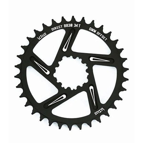 Coroa Ictus DIRECT OFFSET 0MM 34T Preta (Compatível Sram )