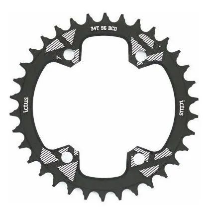Coroa Ictus BCD 96 ASSIMÉTRICA 34T Preta