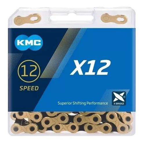 Corrente KMC 12V Dourado/Preto 126 Elos