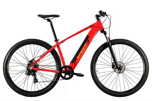 Bicicleta Elétrica OGGI Big Wheel 8.0 8v Vermelho/Dourado