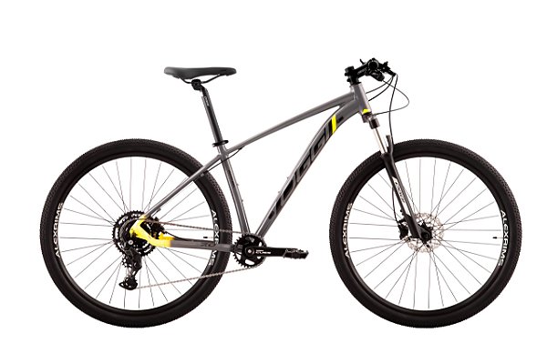 Bicicleta OGGI Big Wheel 7.0 Cues 9v Grafite/Amarelo/Preto Tam. 21