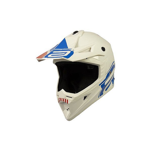 Capacete ASW Core Legacy Branco/Azul/Vermelho - TAM. 58