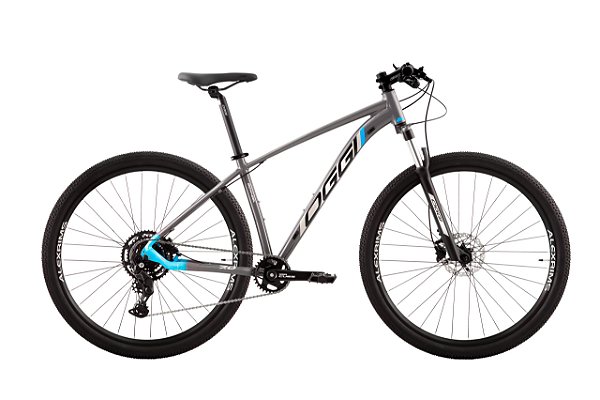 Bicicleta OGGI Big Wheel 7.0 Cues 9v Grafite/Azul/Cinza Tam. 17