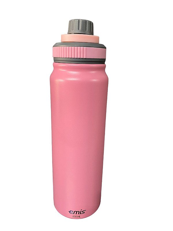 Garrafa EMIS Rosa/Cinza 800ml