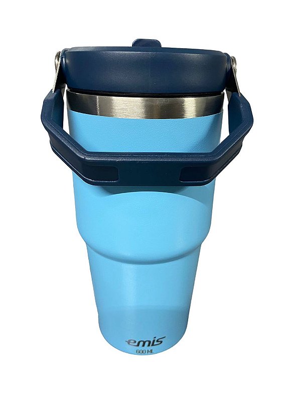 Garrafa Térmica EMIS 600ml Azul com Alça