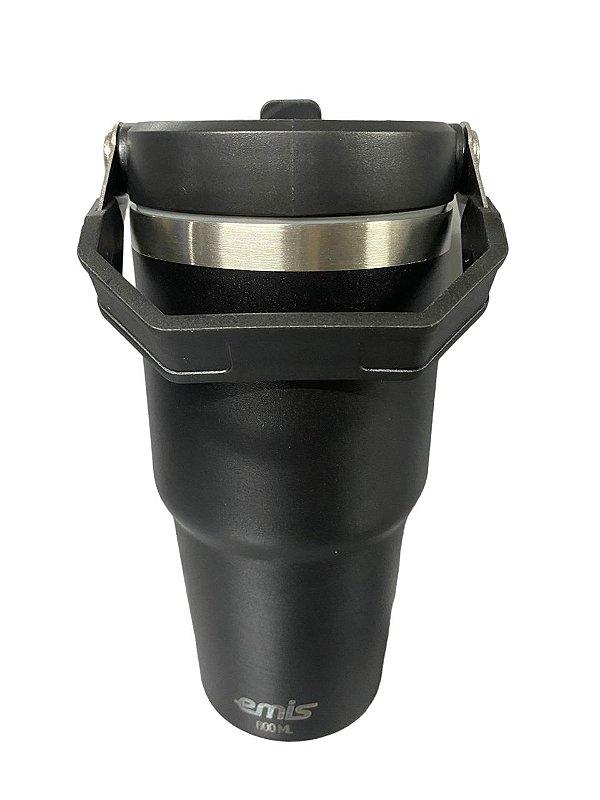 Garrafa Térmica EMIS 600ml Preta com Alça