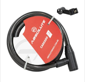 Cadeado ABSOLUTE 1,0Mx12MM Espiral Chave